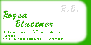 rozsa bluttner business card